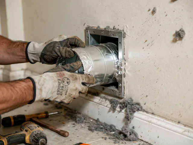 Professional dryer vent repair and installation by Artesia Dryer Vent Cleaning in Artesia